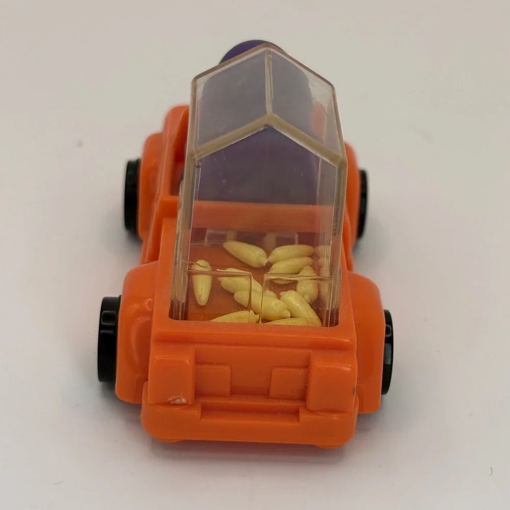 Vintage 1995 McDonalds Happy Meal Toy Grimace Orange Pickup Truck Corn Rattle
